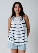 Kelli Striped Knit Tank