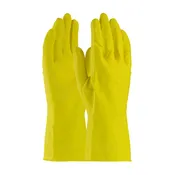 Assurance 48-L212Y Unsupported Latex, Industrial Flock Lined with Raised Diamond Grip - 21 Mil (One Dozen)