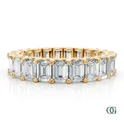 3 CTW Emerald Cut Diamond Eternity Band