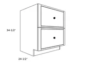 2DB09—-09″ wide Base 2 Drawer Cabinet