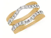 14K Y .42 CTTW DIAMOND RING ENHANCER WRAP