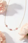 Rose Mix & Moonstone necklace ##5553-G — Michelle Pressler Jewelry