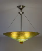 Gold Concentric Circles Cone Pendant Chandelier