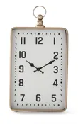 16 Inch Antique Gold Rectangular Clock