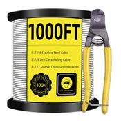 1/8 in Stainless Steel Cable 1000FT with Cutters