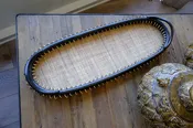 Oval Textured Palecek Tray — Tracey Becker Interiors
