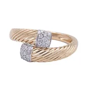14k. Diamond Bypass Ring