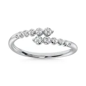 10K White Gold Lab Grown Diamond 1/5 Ct.Tw. Fashion Ring