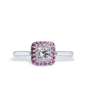 0.40ct Diamond and Pink Sapphire Ring