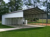 20’x50’x9′ Vertical Roof Double Car Steel Combo Unit