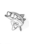 Bass Fish Metal Wall Decor and Wall Sculpture