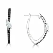 14Kt White Gold Hoops
