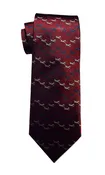B-17 Flying Fortress airplane silk tie in claret