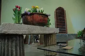 Asian Granite Roller and Water Trough Console table — The Garden Vault