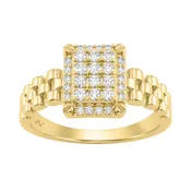 0.50Ct Round Diamond Men’S Ring In 10K Yellow Gold Luxury Men’S Jewelry