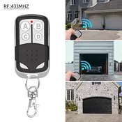 1/2/3/4 Pack Universal 433MHz Garage Door Remote Duplicator, 4-Button Wireless Cloning Key Fob for Electric Gate, Roller Shutter, Car Alarm, Fixed &amp; Learning Code Remote Control, Black
