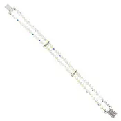 2-Row Beaded Iridescent Bracelet
