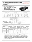 IFP MPC(D)05 Pilot Check Valve Module