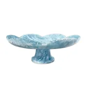 Aqua Resin Cake Stand, 14"