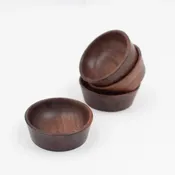 2" Walnut Wood Small Condiment Cup