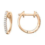 10Kt Rose Gold Diamond 1/10Ctw Earring