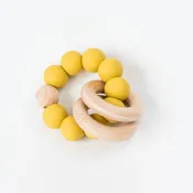 Babeehive Goods - Beaded Teething Ring: Mustard