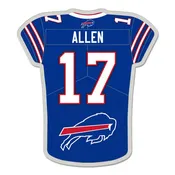 Buffalo Bills Jersey Collector Pin Jewelry Card Josh Allen