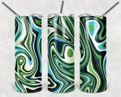 Abstract Green Blue Dots 20oz Tumbler