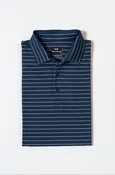 Navy Striped Golf Polo