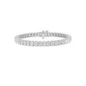 11.75Cttw Oval Shaped Lab Grown Diamond North  South Bracelet in 14K Gold (F/VS)
