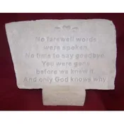 Concrete Message Stone & stand