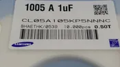 (10,000) CL05A105KP5NNNC SAMSUNG 1µF 10% 10V MLCC Ceramic Capacitor X5R 0402