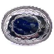 Crested Butte Lapis Lazuli Silver Belt Buckle