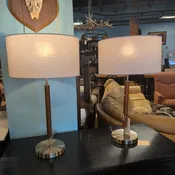 Adesso Hamilton Wood Base Table Lamp ~ *PAIR*