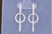 14 Karat White Gold Diamond Dangle Earrings