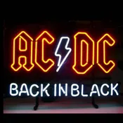 AC DC Back In Black Handmade Art Neon Sign