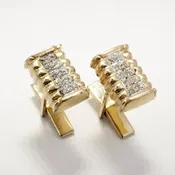 14kt. Gold Diamond Cotton Bale Cufflinks