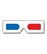 3D Glasses - Red/Blue Lenses Mini Hand Held