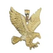 Flying Eagle Diamond Cut 10kt Pendant Charm P-106
