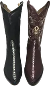 Men’s Genuine Cowhide Stingray Print Western Cowboy J Toe Boots Handcraft