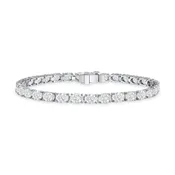 10.56ctw East-West Oval Cut Diamond Tennis Bracelet in 18K White Gold
