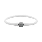 Starborn Aletai Iron Meteorite 10mm Sphere Bead on Silicone Bracelet