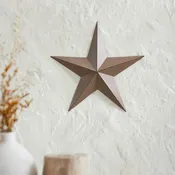 12" Satin Brown Metal Barn Star