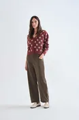 Compania Fantastica-Floral Print Button Cardigan