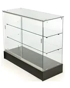 4ft Frameless floor display case w/ LED Lights