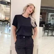 Black Silky Tee — Poppi Italian Leather