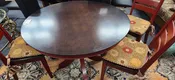 Bassett Pedestal Table 44" with 3-Chairs