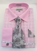 DESIGNER DRESS SHIRT TIE HANDKERCHIEF &amp; CUFFLINK SET