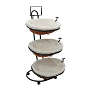 3-Tier Large Floor Display with 3 Oval Baskets - Cloth (Exc. Shipping)