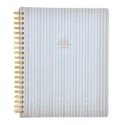 2026 January-December Weekly Planner - Spiral PP - Stripes with Gold Foil